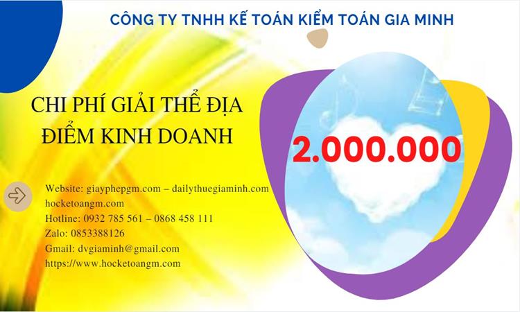 Dịch vụ giải thể địa điểm kinh doanh tại Huyện Ba Vì nhanh, giá rẻ