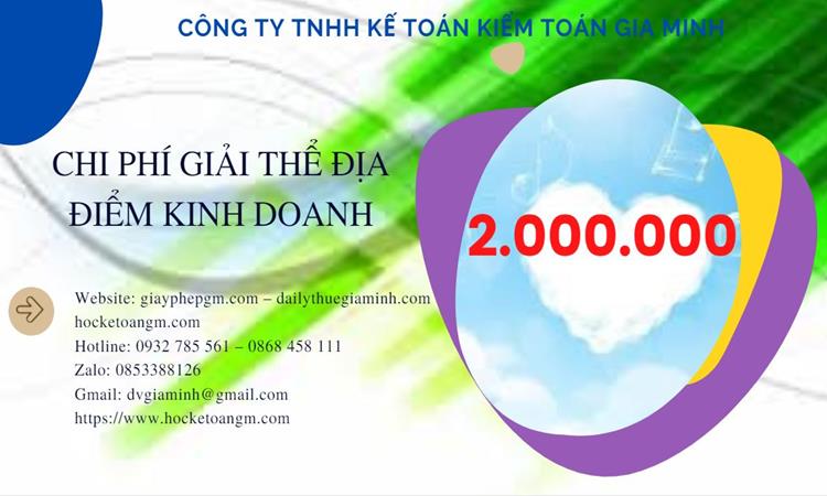 Dịch vụ giải thể địa điểm kinh doanh tại Huyện Gia Lâm nhanh, giá rẻ