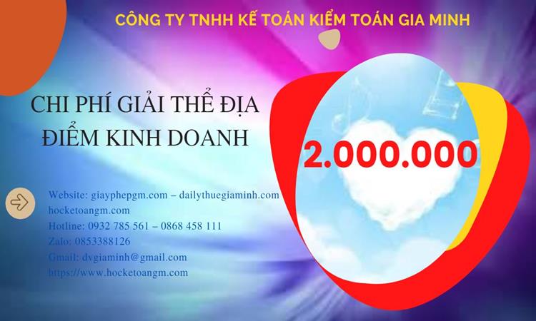 Dịch vụ giải thể địa điểm kinh doanh tại Huyện Vĩnh Thạnh nhanh, giá rẻ