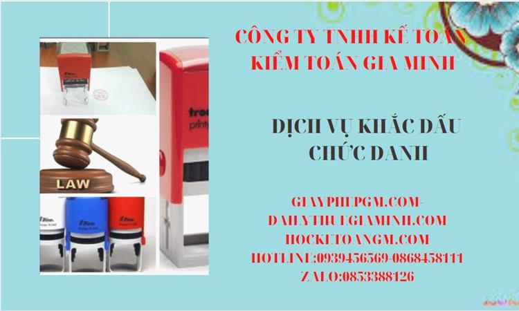 Dịch vụ khắc dấu chức danh giá rẻ tại Quảng Ninh