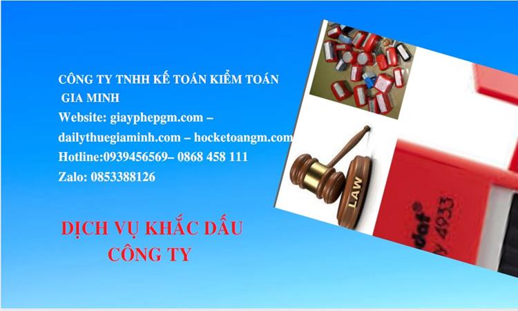 Dịch vụ khắc dấu tại Huyện Bình Lục lấy liền