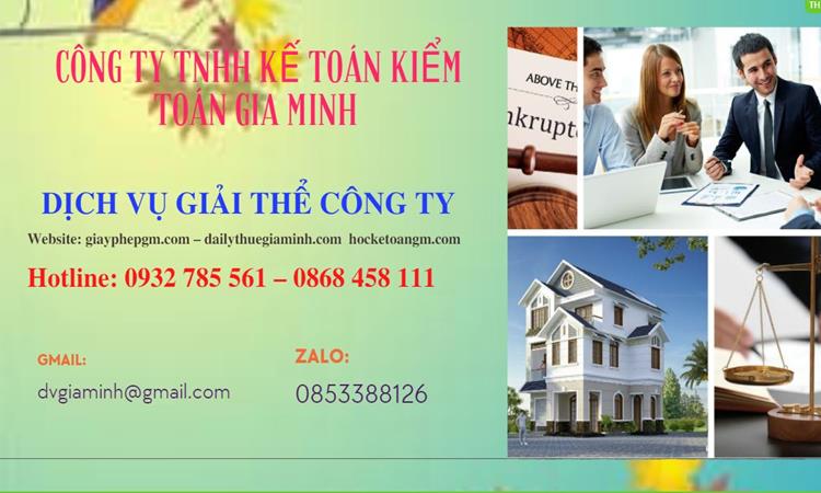 Giải thể công ty cổ phần tại Quận Hoàn Kiếm trọn gói 