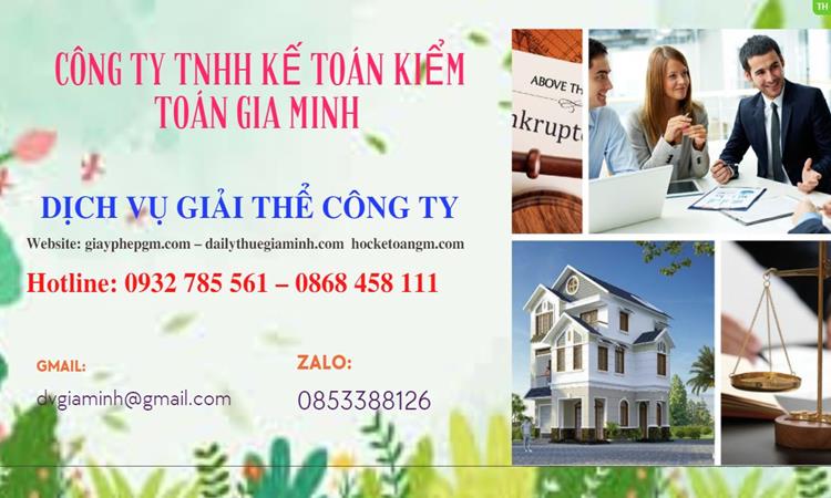 Giải thể công ty cổ phần tại Quận Hoàng Mai trọn gói 