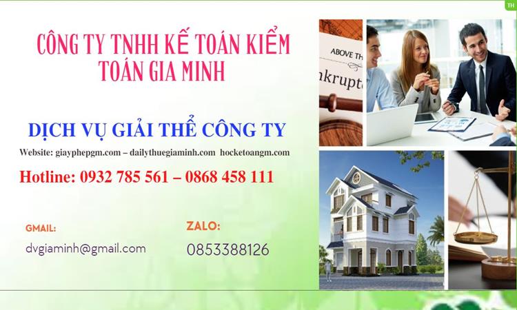 Giải thể công ty cổ phần tại Quận Nam Từ Liêm trọn gói 