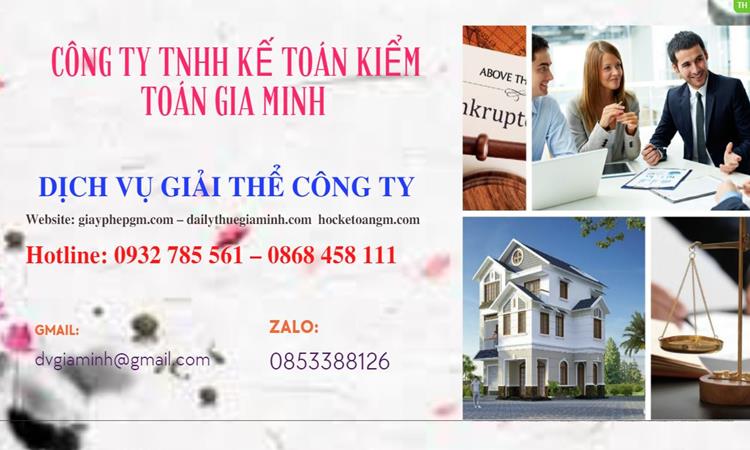 Giải thể công ty cổ phần tại Thị Xã Sơn Tây trọn gói 