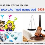 Dịch vụ báo cáo thuế hàng quý 14 Hồ sơ báo cáo thuế hàng quý