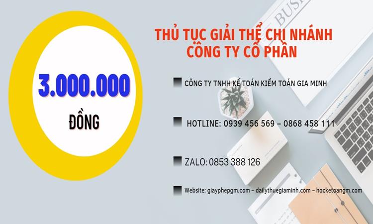 THỦ TỤC GIẢI THỂ CHI NHÁNH CÔNG TY CỔ PHẦN TẠI HÀ NỘI 12 Hồ sơ giải thể chi nhánh công ty cổ phần tại Hà Nội