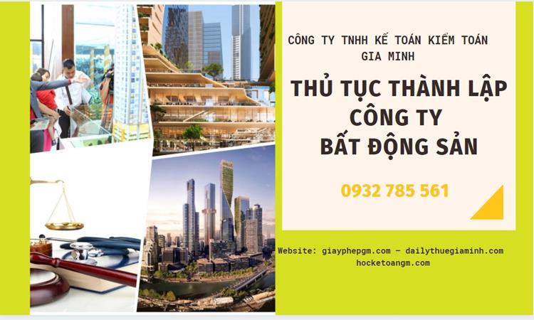 Hồ sơ thành lập công ty bất động sản tại Điện Biên