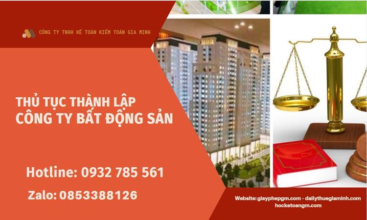 Hồ sơ thành lập công ty bất động sản tại Hòa Bình