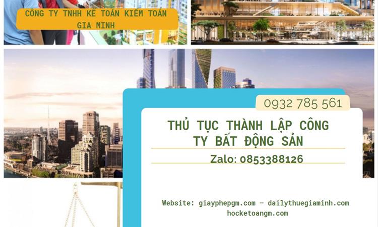 Hồ sơ thành lập công ty bất động sản tại Huyện Ân Thi