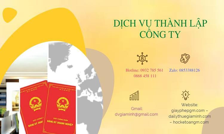 Hồ sơ thành lập công ty bất động sản tại Huyện Tiên Lữ