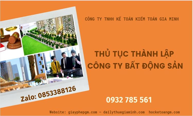 Hồ sơ thành lập công ty bất động sản tại Lai Châu