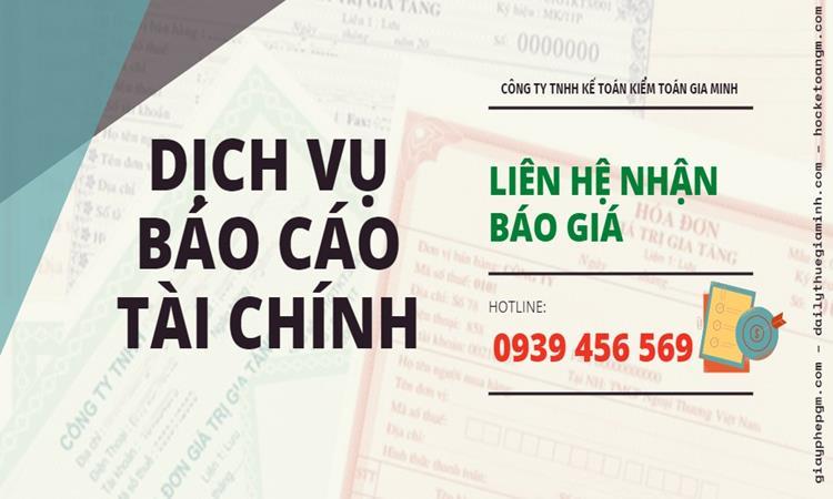 Làm báo cáo tài chính quyết toán năm ở TPHCM 