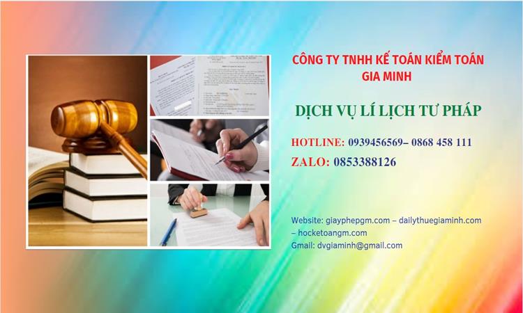 Làm lý lịch tư pháp 1 và 2 trọn gói tại Vĩnh Long 