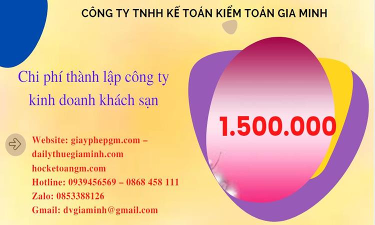 Phí thành lập công ty kinh doanh khách sạn ở Bình Định