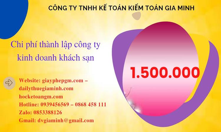 Phí thành lập công ty kinh doanh khách sạn ở Bình Phước