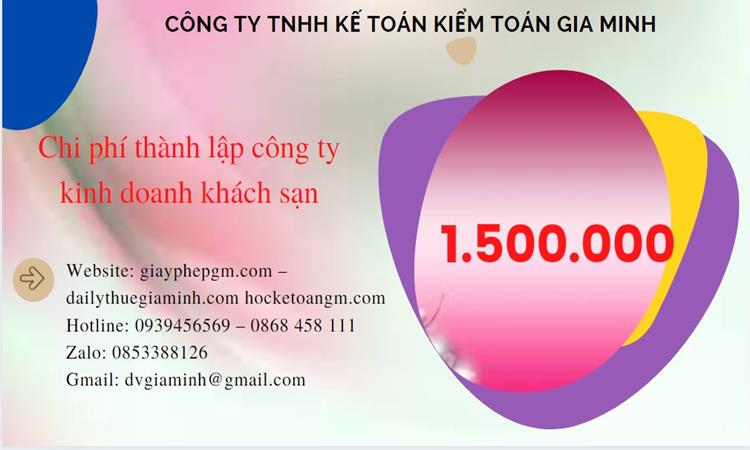 Phí thành lập công ty kinh doanh khách sạn ở Đồng Tháp