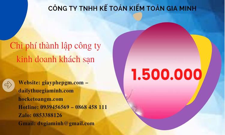 Phí thành lập công ty kinh doanh khách sạn ở Hà Nam