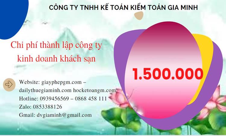 Phí thành lập công ty kinh doanh khách sạn ở Hà Nội