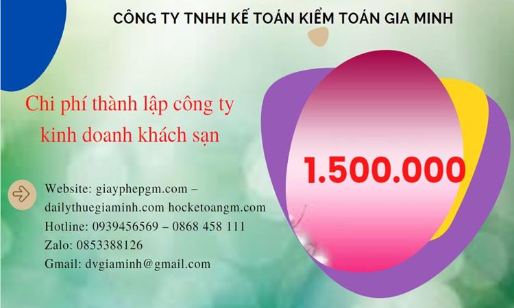 Phí thành lập công ty kinh doanh khách sạn ở Hà Tĩnh