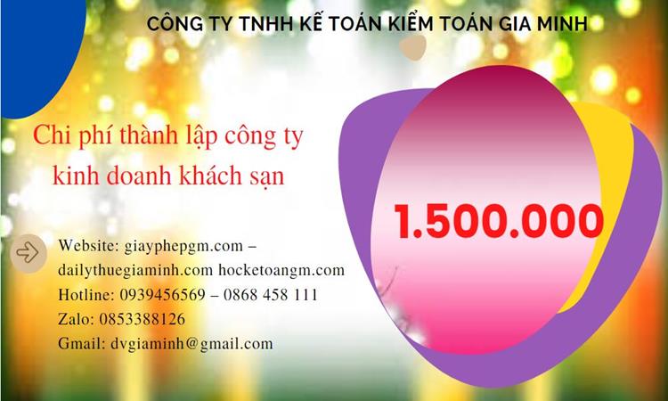 Phí thành lập công ty kinh doanh khách sạn ở Huế