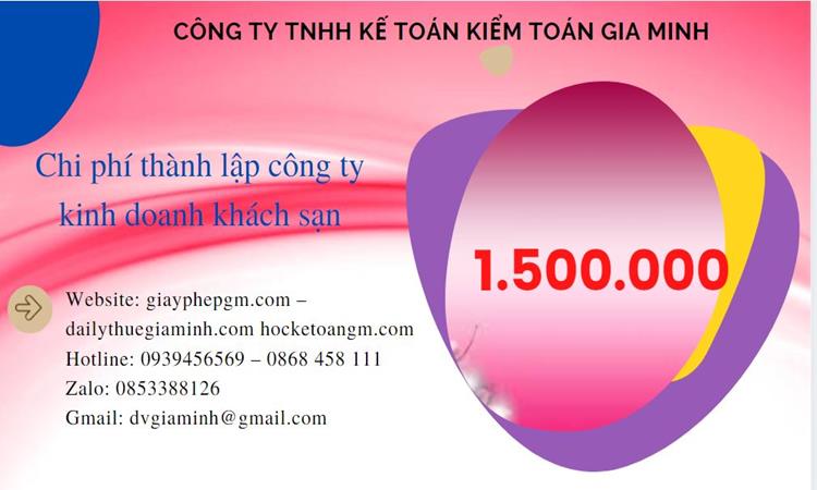 Phí thành lập công ty kinh doanh khách sạn ở Huyện Bình Lục