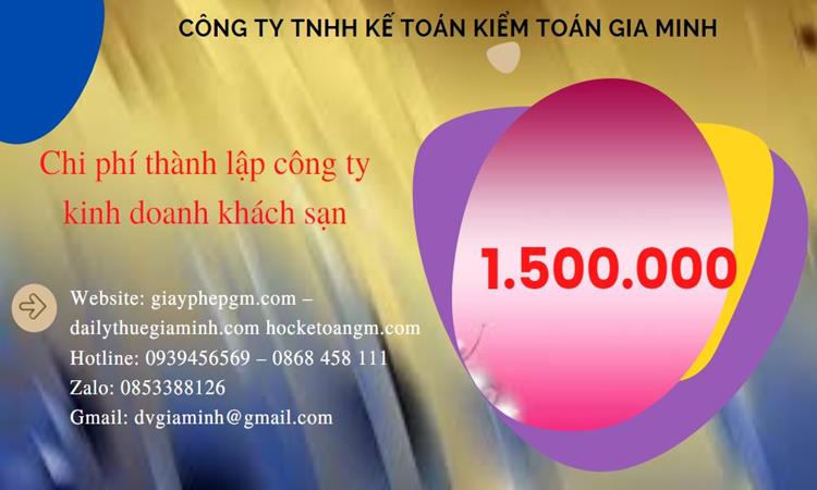 Phí thành lập công ty kinh doanh khách sạn ở Huyện Cờ Đỏ