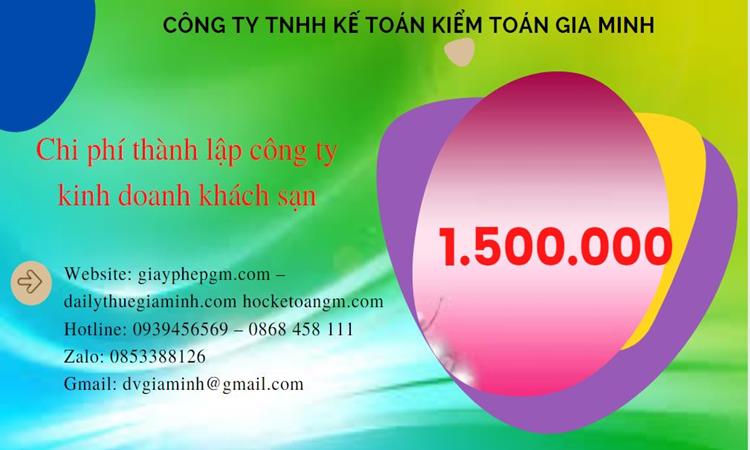 Phí thành lập công ty kinh doanh khách sạn ở Huyện Gia Lâm