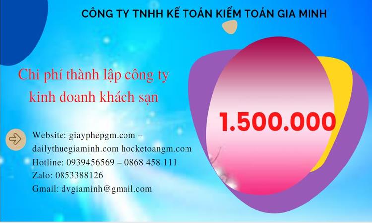 Phí thành lập công ty khách sạn ở Huyện Hoài Đức