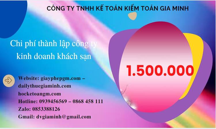 Phí thành lập công ty kinh doanh khách sạn ở Huyện Hóc Môn