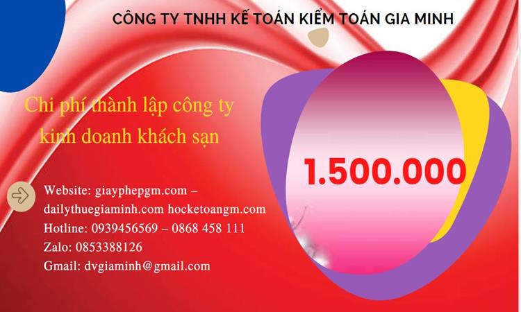 Phí thành lập công ty kinh doanh khách sạn ở Huyện Kim Bảng
