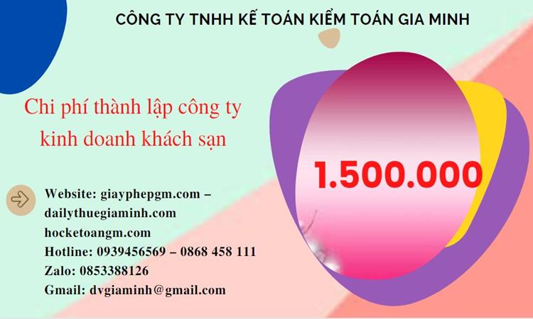 Phí thành lập công ty kinh doanh khách sạn ở Huyện Lý Nhân