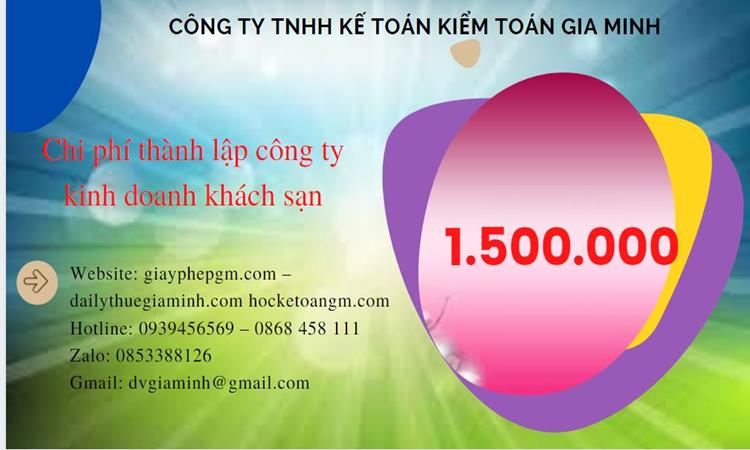 Phí thành lập công ty kinh doanh khách sạn ở Huyện Sóc Sơn