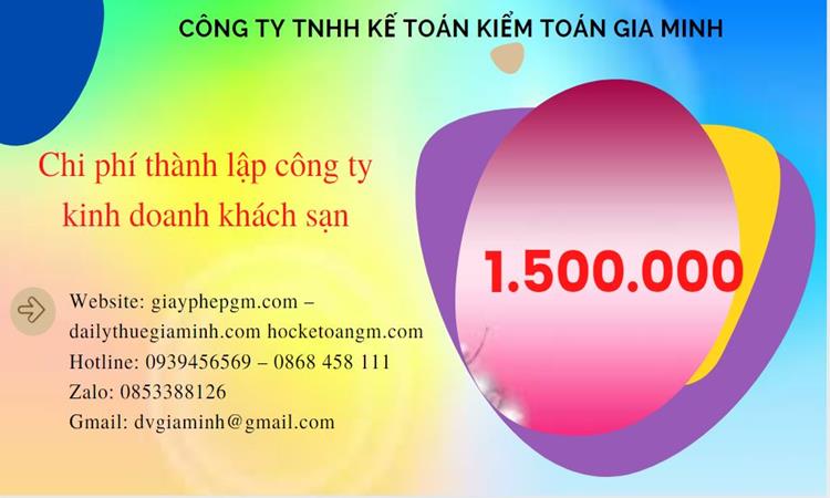 Phí thành lập công ty kinh doanh khách sạn ở Huyện Thạch Thất