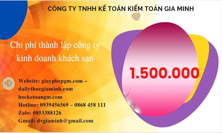 Phí thành lập công ty kinh doanh khách sạn ở Huyện Thanh Liêm