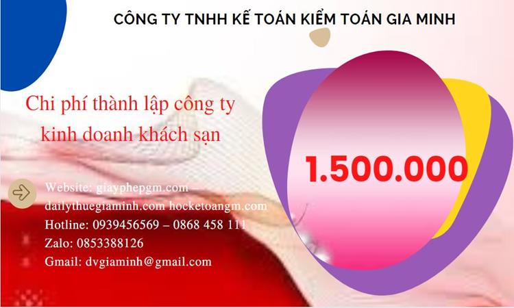 Phí thành lập công ty kinh doanh khách sạn ở Huyện Tiên Lữ
