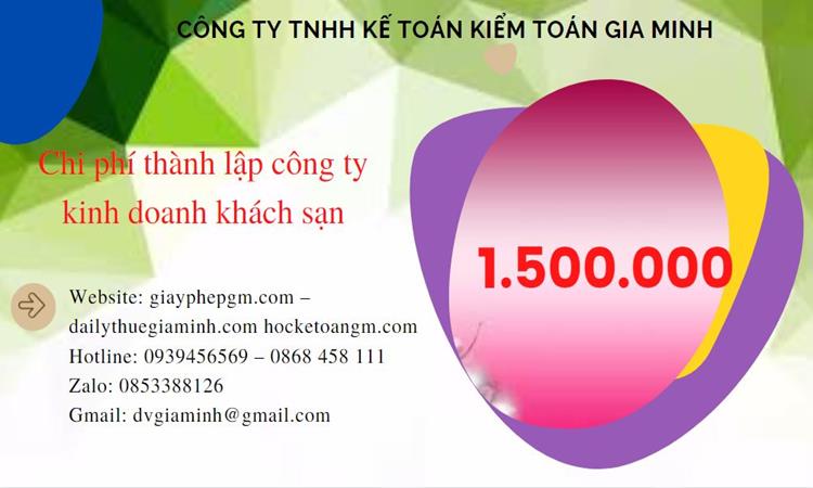 Phí thành lập công ty kinh doanh khách sạn ở Huyện Từ Liêm