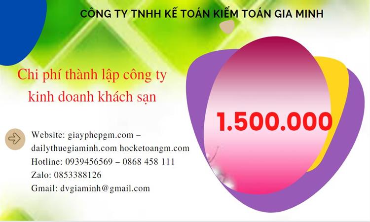 Phí thành lập công ty kinh doanh khách sạn ở Huyện Ứng Hòa