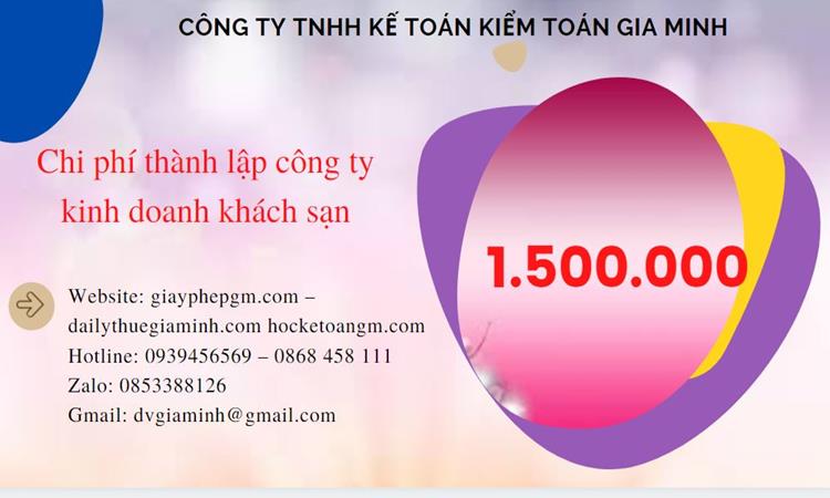 Phí thành lập công ty kinh doanh khách sạn ở Nam Định