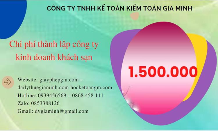Phí thành lập công ty kinh doanh khách sạn ở Ninh Bình