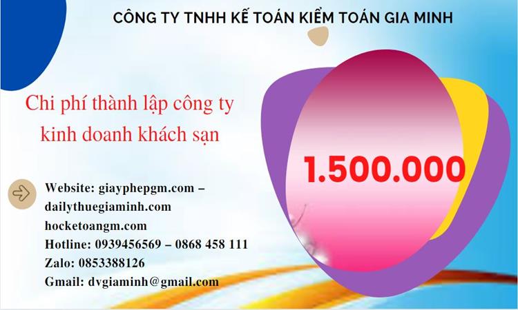 Phí thành lập công ty kinh doanh khách sạn ở Ninh Thuận