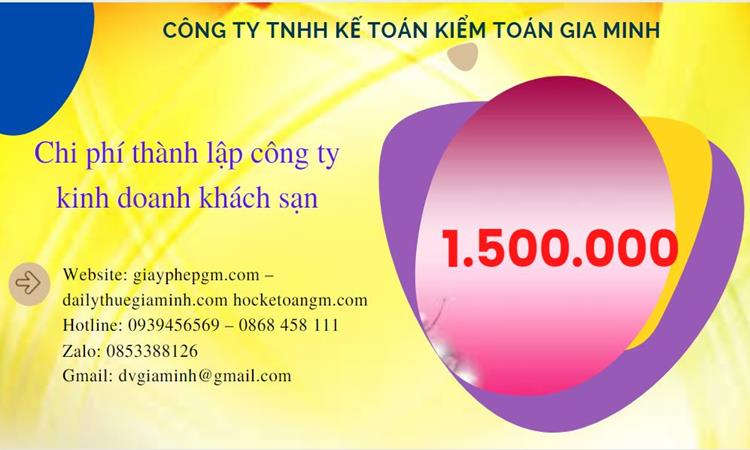 Phí thành lập công ty kinh doanh khách sạn ở Phú Yên