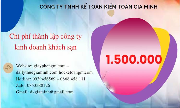 Phí thành lập công ty kinh doanh khách sạn ở Quận 10