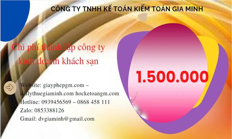 Phí thành lập công ty kinh doanh khách sạn ở Quận 11