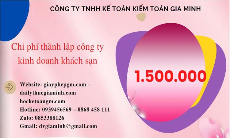Phí thành lập công ty kinh doanh khách sạn ở Quận 3
