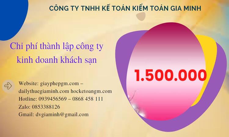 Phí thành lập công ty kinh doanh khách sạn ở Quận 8