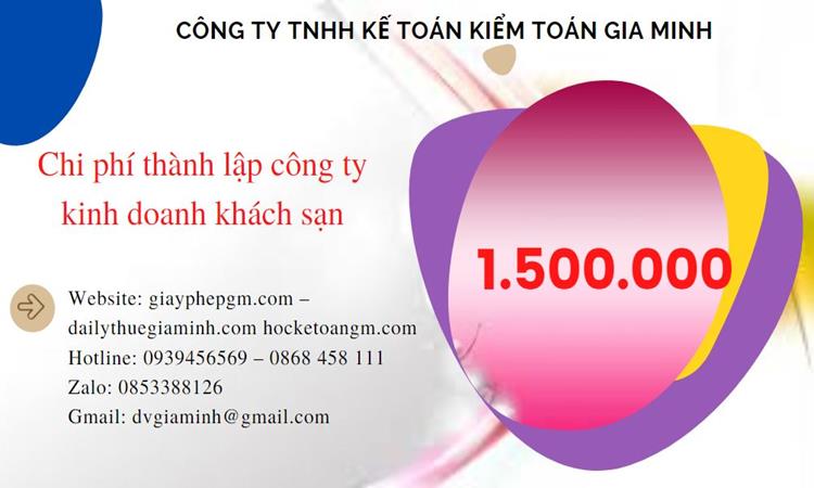 Phí thành lập công ty kinh doanh khách sạn ở Quận 9
