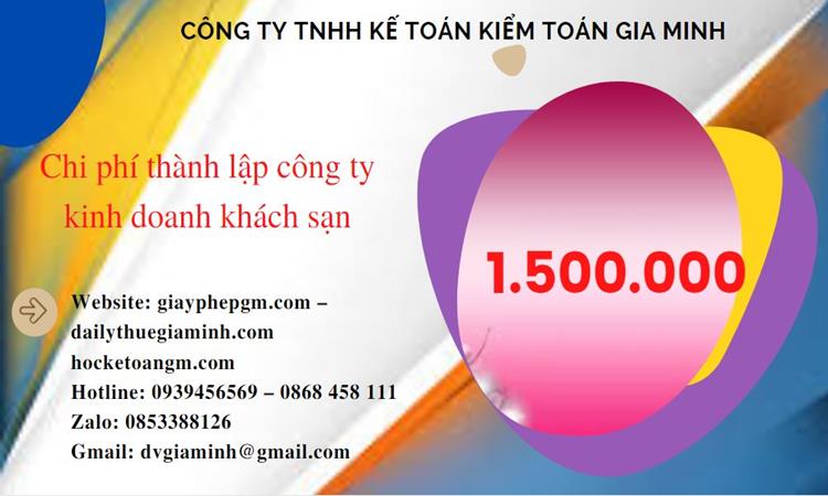 Phí thành lập công ty kinh doanh khách sạn ở Quận Ba Đình
