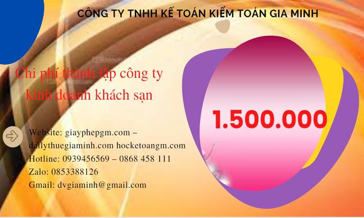 Phí thành lập công ty kinh doanh khách sạn ở Quận Bình Tân