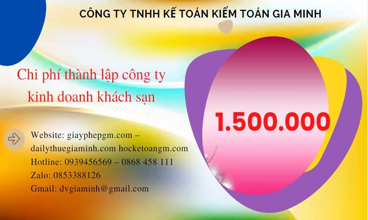 Phí thành lập công ty kinh doanh khách sạn ở Quận Gò Vấp